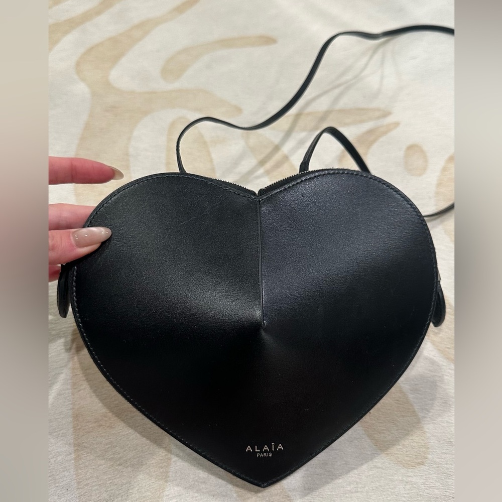 Black ALAIA Heart Bag Crossbody